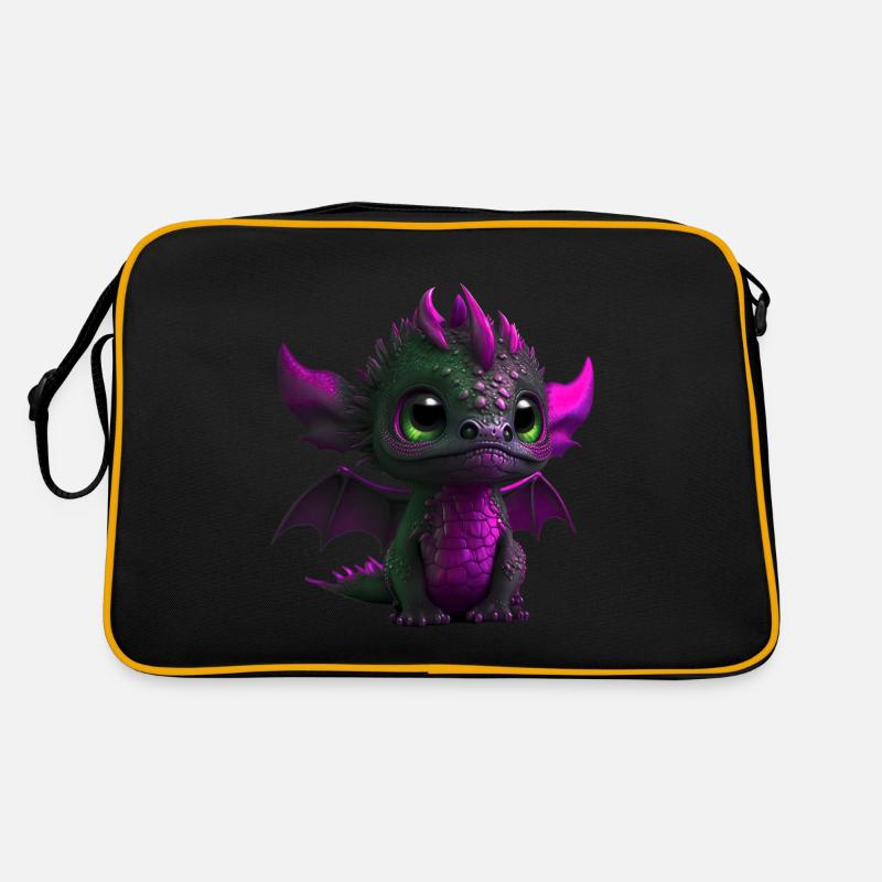 Bébé Dragon Rose | Mignon bébé dragon rose Sac Retro