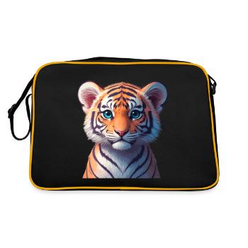 Bébé tigre du Bengale - Sac Retro - noir/or - Dos