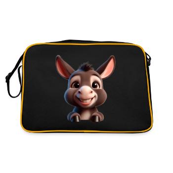 Bébé âne Esel Mule - Sac Retro - noir/or - Dos
