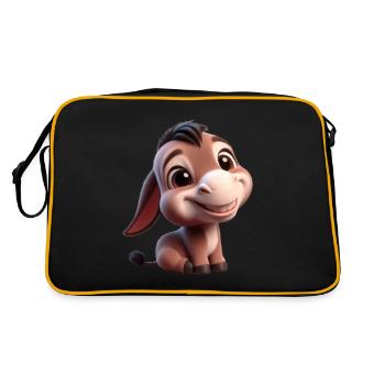 Bébé âne Esel Mule - Sac Retro - noir/or - Dos