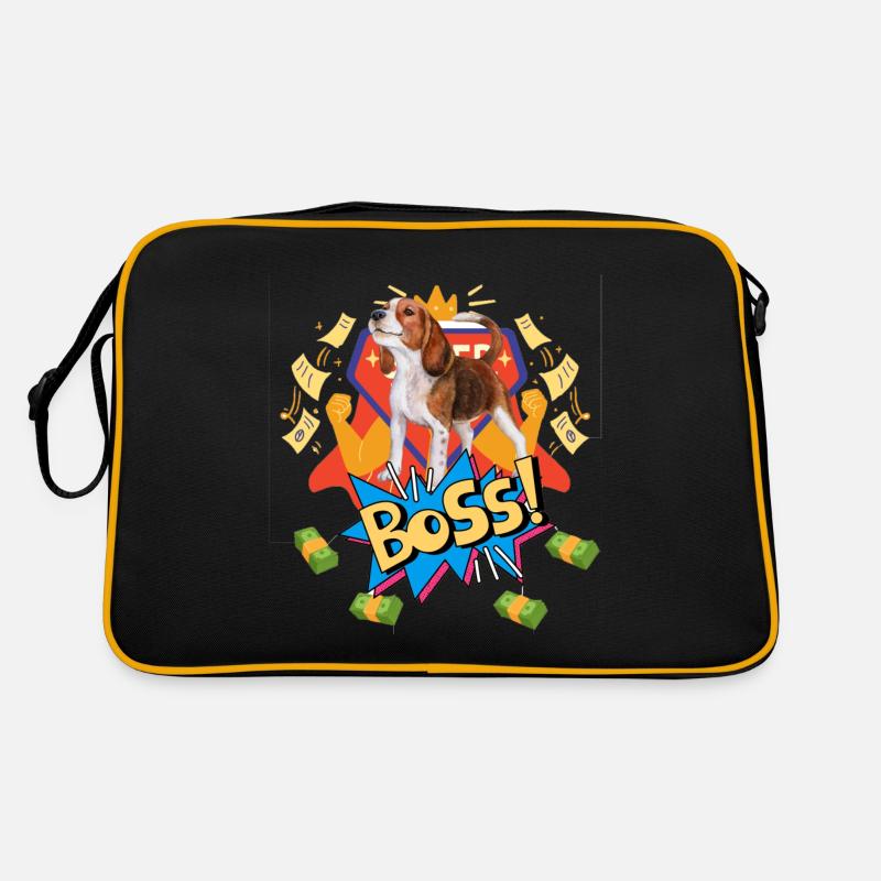Beagle Boss - Retro Tasche - Schwarz/Gold