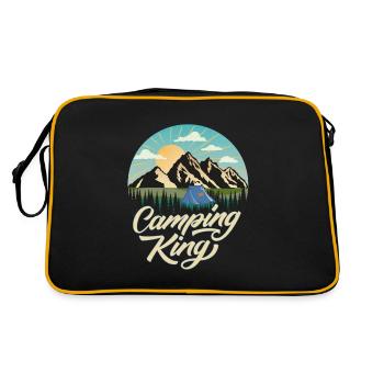 Camping - Retro Tasche - Schwarz/Gold - Hinten