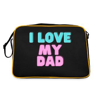 I love my Dad - Retro Bag - black/gold - Back