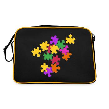 Puzzle - Sac Retro - noir/or - Dos