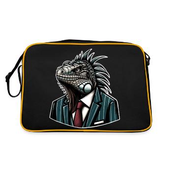 Iguane en costume - Sac Retro - noir/or - Dos