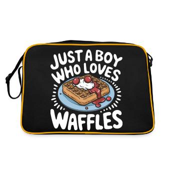 Waffles Breakfast Sweets - Retro Bag - black/gold - Back