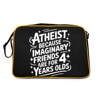 Atheism, Atheist, Anti-Religion, Agnostic - Retro Bag - black/gold - Back