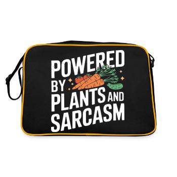 Vegetarian Vegan Veggie Vegetarian - Retro Bag - black/gold - Back