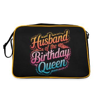 Husband, Spouse, Family, Wedding - Retro Bag - black/gold - Back