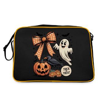 Halloween Ghost - Retro Bag - black/gold - Back