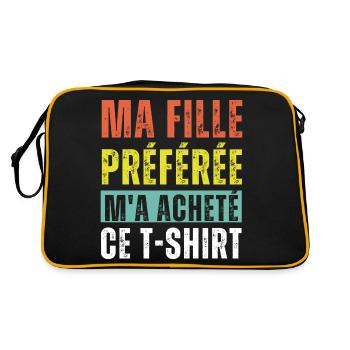 Ma fille préférée m' a acheté ce t-shirt humour - Sac Retro - noir/or - Dos