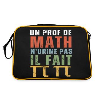 Un prof de math n' urine pas humour professeur - Sac Retro - noir/or - Dos