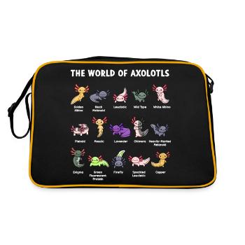 The World of Axolotl Design for Axolotl Lovers - Retro Bag - black/gold - Back