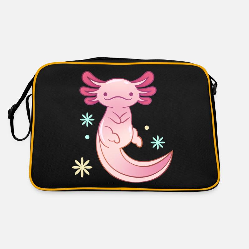 Floating Axolotl Design for Axolotl Lovers Retro Bag