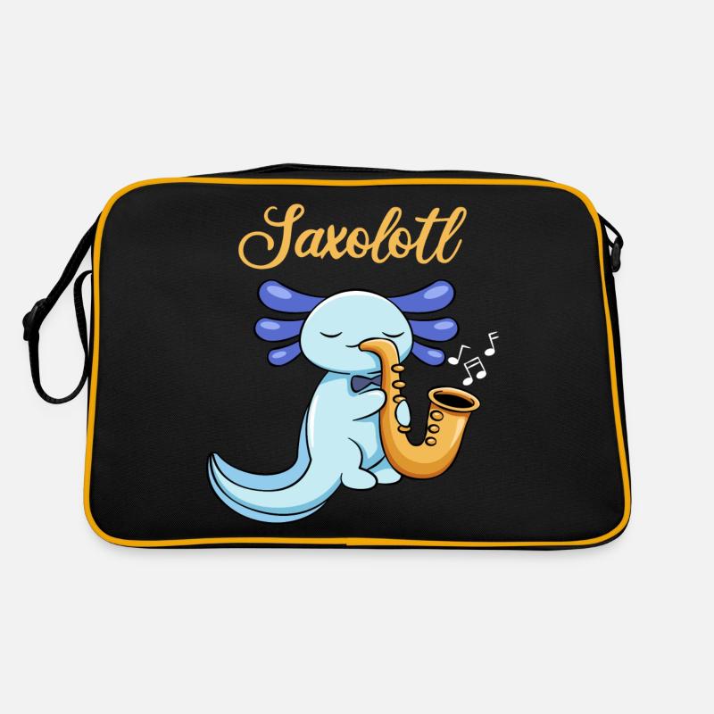 Conception de jeu de mots Saxolotl pour les amateurs d’axolotl Sac Retro