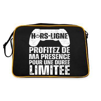 Hors-ligne cadeau pour gamer humour gaming cadeau - Sac Retro - noir/or - Dos