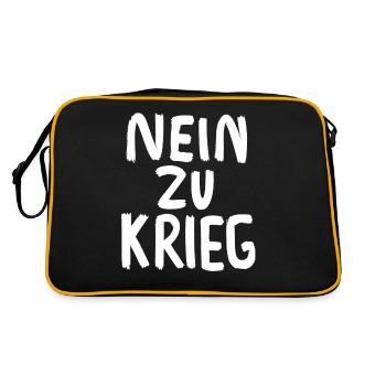 NON À LA GUERRE - OUI LA PAIX - Sac Retro - noir/or - Dos