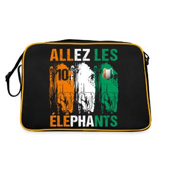 Côte d' ivoire numéro 10 cadeau football foot - Sac Retro - noir/or - Dos