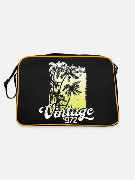 Diese Legende Wurde 1972 Geboren Geburtstag Retro - Retro Tasche - Schwarz/Gold - Hinten