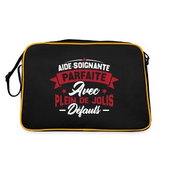 Aide soignante parfaite, Cadeau Aide soignante - Sac Retro - noir/or - Dos