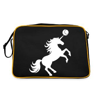 Licorne Joueur De Tennis Balle De Tennis Silhouette - Sac Retro - noir/or - Dos