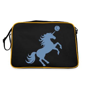 Licorne Joueur De Tennis Balle De Tennis Silhouette - Sac Retro - noir/or - Dos