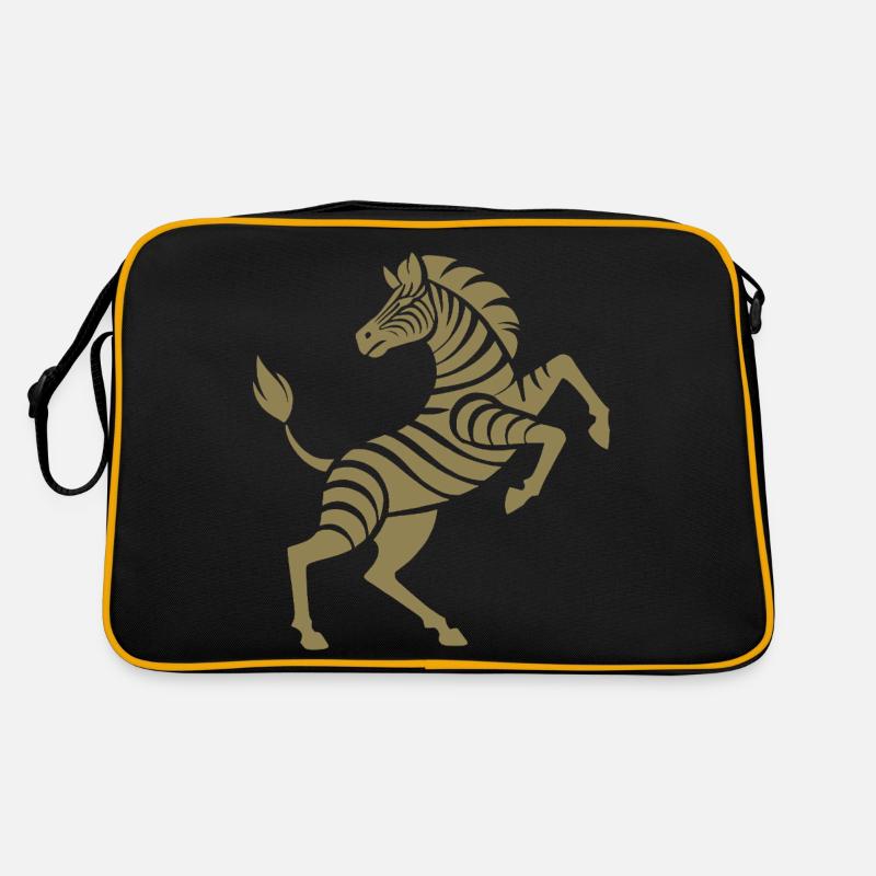 Zebra Hufe hoch Kunststück Silhouette Retro Tasche