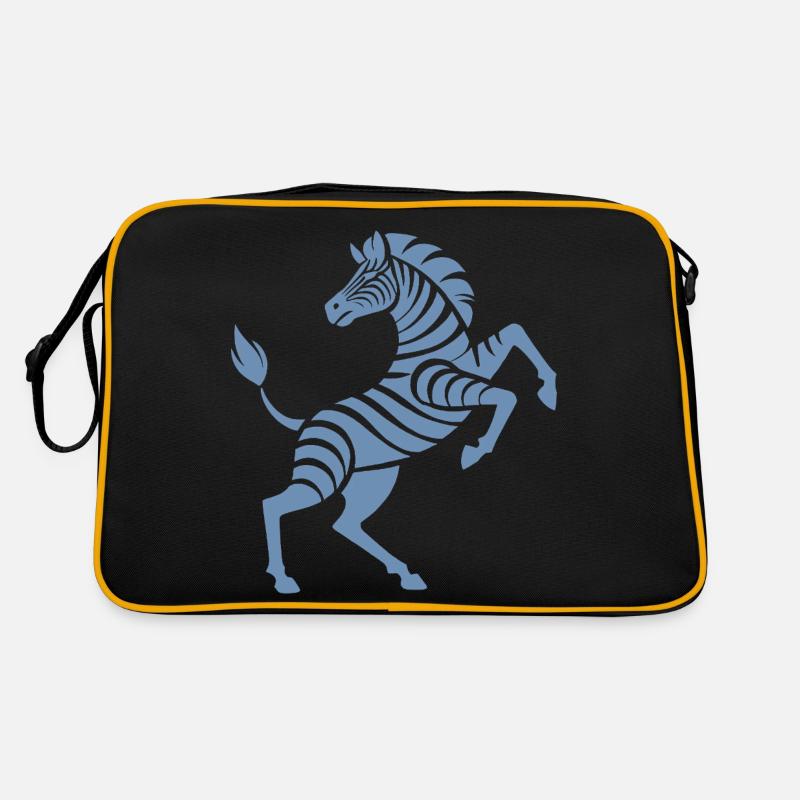 Zebra Hufe hoch Kunststück Silhouette Retro Tasche
