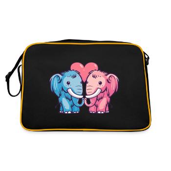 Mammouth Couple Amour Couple Amoureux - Sac Retro - noir/or - Dos