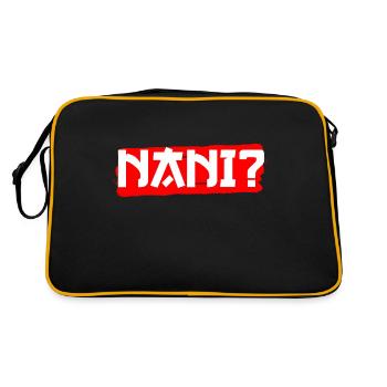 Japanese Anime Manga Nani Senpai Nani Kawai Otaku - Retro Bag - black/gold - Back