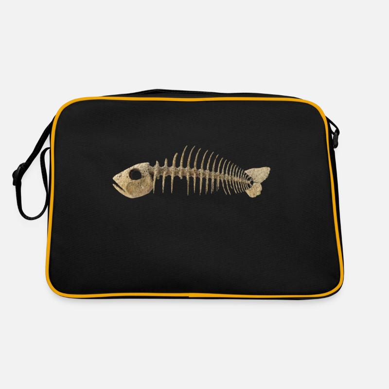 Fisch Gräten - Fish Skeleton Fish bone Retro Tasche