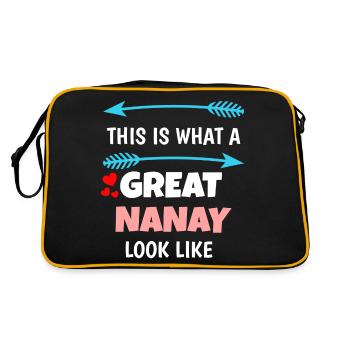 Philippines Filipino Nanay Nana Grandma I Cadeau - Sac Retro - noir/or - Dos