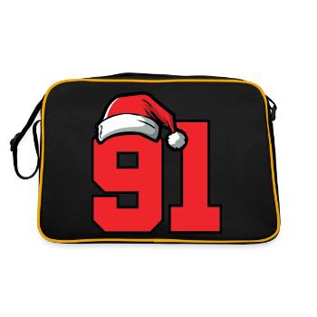 91 Number Christmas - Retro Bag - black/gold - Back