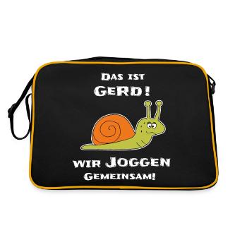Funny Snail Jogging - Retro Bag - black/gold - Back
