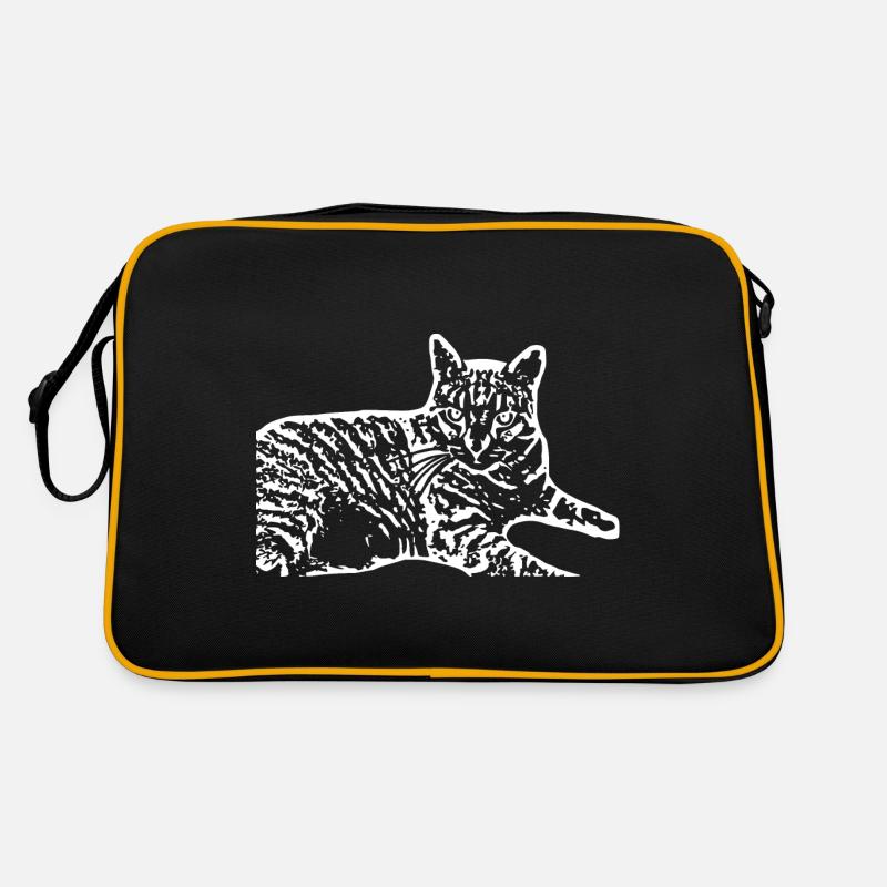 Chat Blanc Blanc Chats Sac Retro