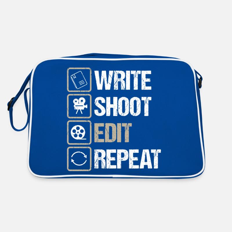 Cinéaste Écrire Shoot Edit Répéter des films Makers Sac Retro
