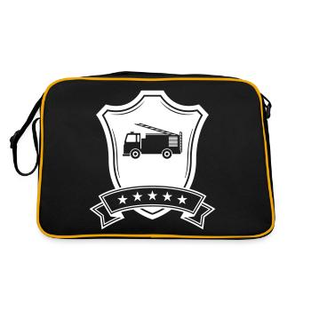 Armoiries des pompiers - Sac Retro - noir/or - Dos