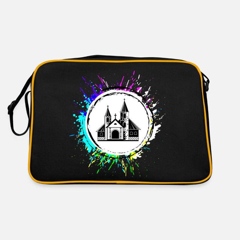 Kirche Symbol Retro Tasche