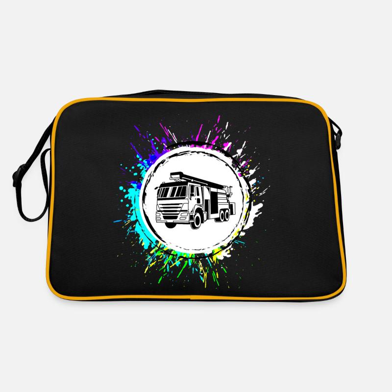 Fire Truck Fire Brigade Retro Bag
