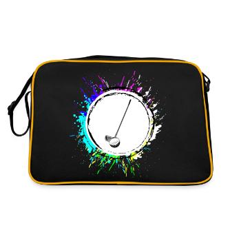 Golf Sport Symbol - Retro Bag - black/gold - Back