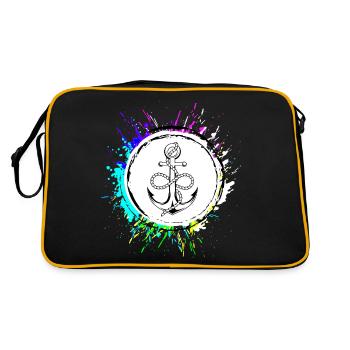 Anchor Icon - Retro Bag - black/gold - Back