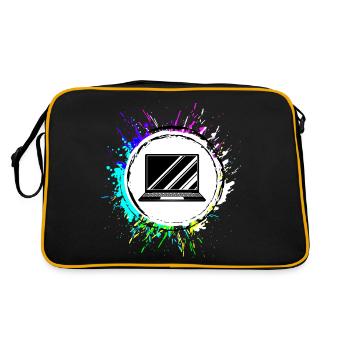 Laptop Icon Colorful - Retro Bag - black/gold - Back
