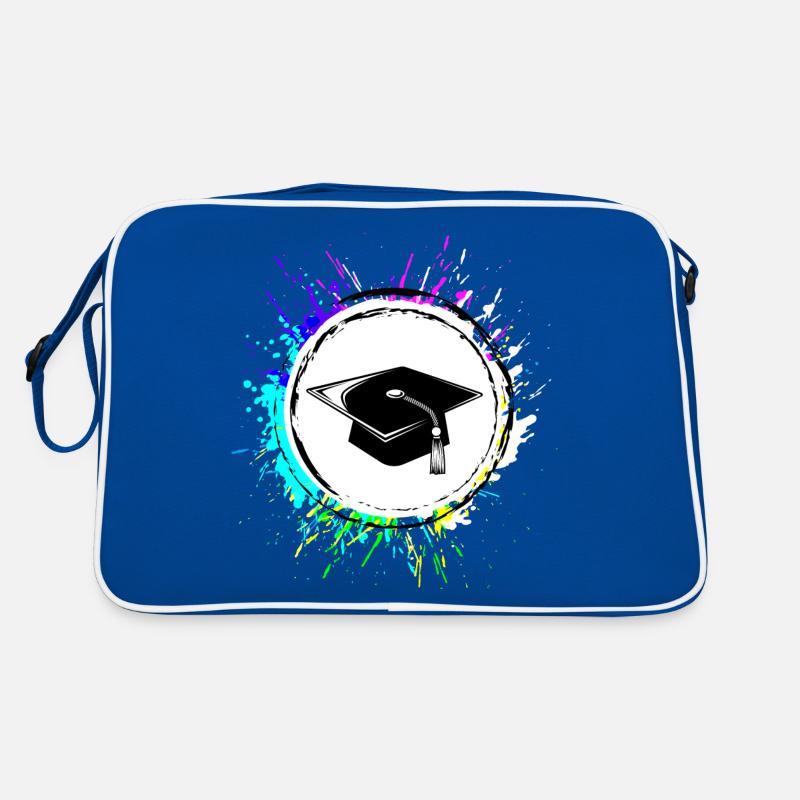 Student Abschluss Abitur Bunt Retro Tasche