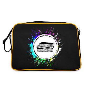 Reading Books Colorful - Retro Bag - black/gold - Back