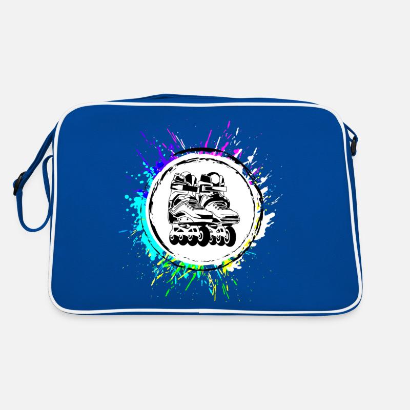 Inline skates icon Colorful Retro Bag