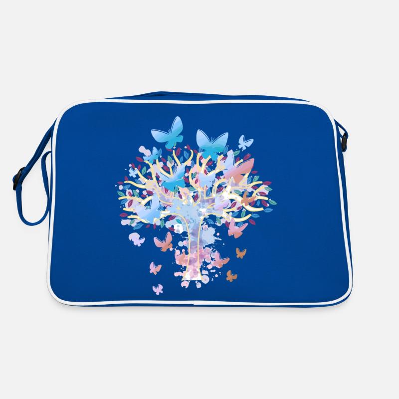 Tree Trees Nature Butterflies Spring Retro Bag