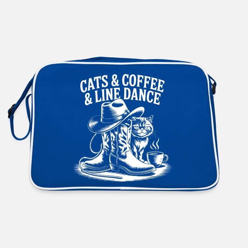 Cats, coffee and line dancing. Line Dance Gift Retro Bag