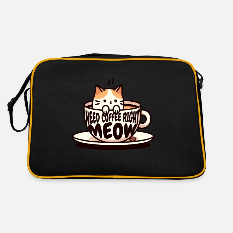 Purring coffee break: kitty in a cup, cat Retro Bag