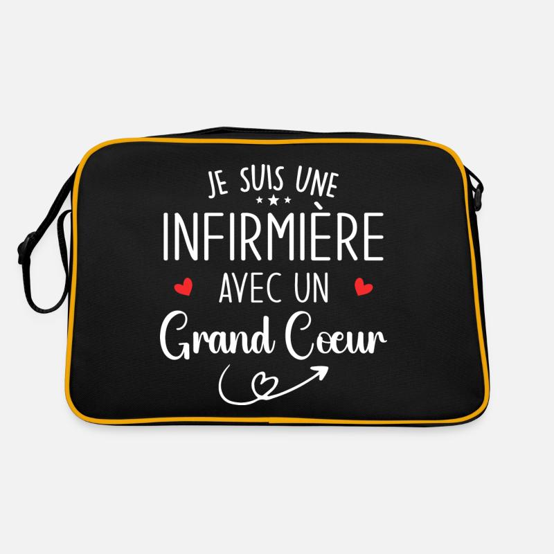 I'm a nurse with a big heart Retro Bag