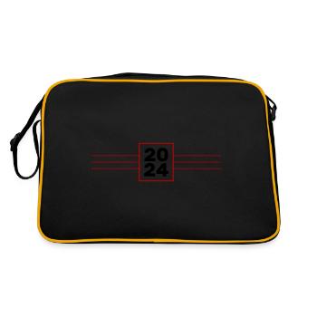 Année 2024 - Sac Retro - noir/or - Dos